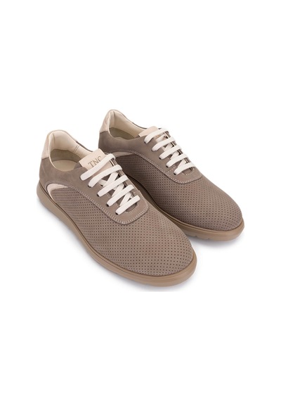 Tamer Tanca Erkek Hakiki Deri Bej Sneakers & Spor Ayakkabı 1093 1193 Erk Ayk Y25 Bej Nbk Zmb Bej