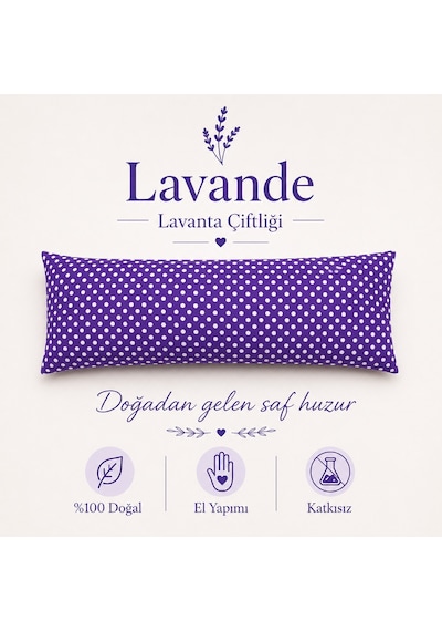 Lavande Çiftlik Lavanta Dolgulu Göz Yastığı Puantiyeli Çok Renkli