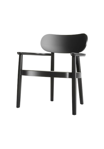 Thonet Lounge Sandalye, Sebastian Herkner Tasarımı, Sürdürülebilir Üretim, Yeşil Küre Sertifikalı Siyah