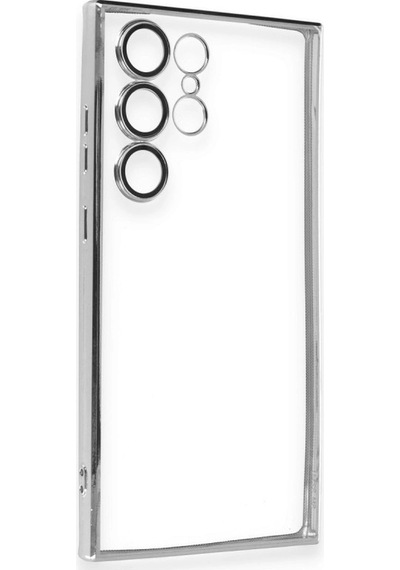 Samsung Uyumlu Galaxy S24 Ultra Kılıf Kamera Korumalı Lensli Silikon Mor