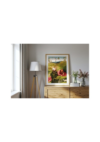 Rönesans Bosch Çölde Vaftizci Yahya Çerçevesiz Poster 21x30 Cm A4 Tablo Rönesans Klasik Sanat