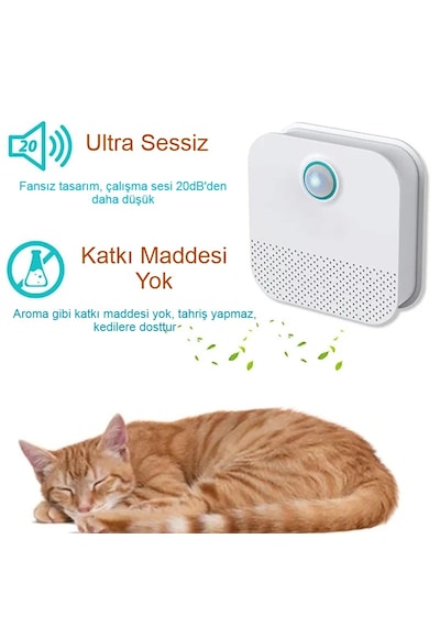 Akıllı Evcil Hayvan Koku Arıtma Cihazı Usb Şarjlı Deodorant Ve Sterilizasyon Özellikli