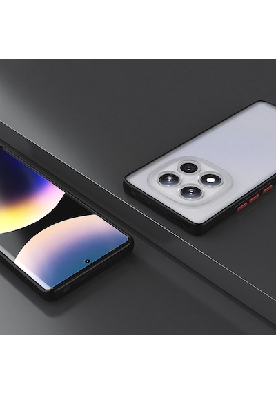 Xiaomi Redmi Note 14 Pro 4g Kılıf Mat Renkli Tuşlu Silikon Koruma