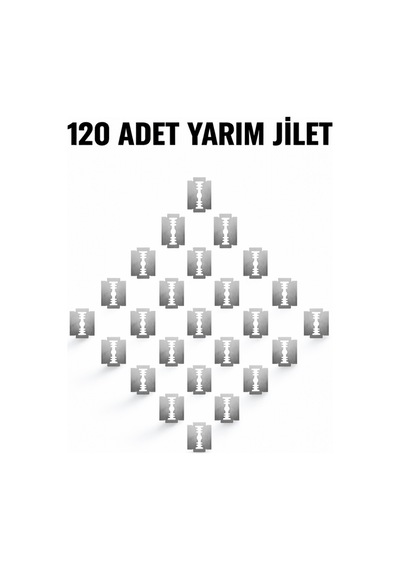 120 Adet Yarım Jilet Paslanmaz Çelik Keskin Jilet Seti