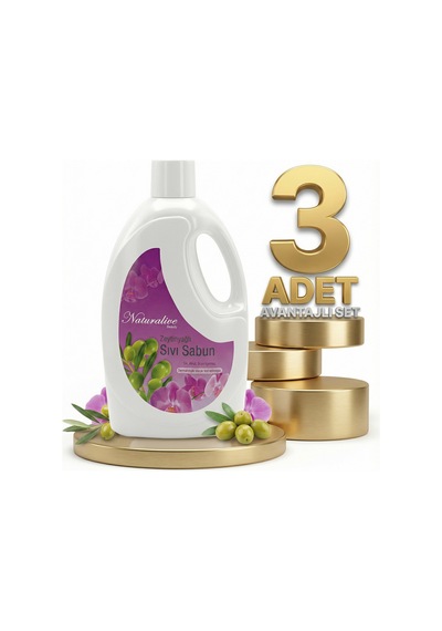 Naturalive Zeytinyağlı Sıvı El Sabunu 3x2,5 Lt
