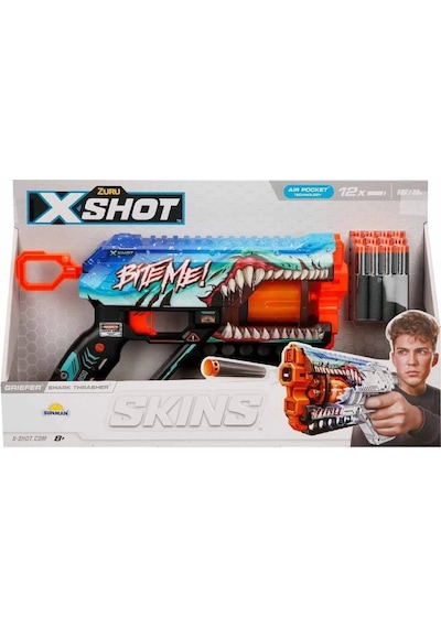 36561 X-shot Skins Griefer 12 Mermili Sünger Dart Atan Silah 32 Cm
