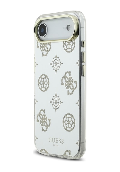 Apple Uyumlu iPhone 17 Air Kılıf Guess Lisanslı Metal Kamera Çerçeveli Simli Peony Aynalı Kapak Gold Gold