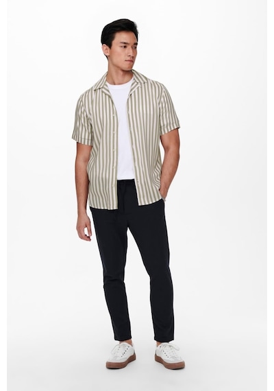 Only & Sons Onswayne Lıfe Ss Vıscose Shırt Noos 22013267 Bej 001