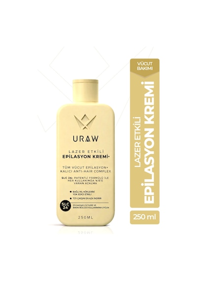 Uraw Lazer Etkili Epilasyon Kremi 250 ML