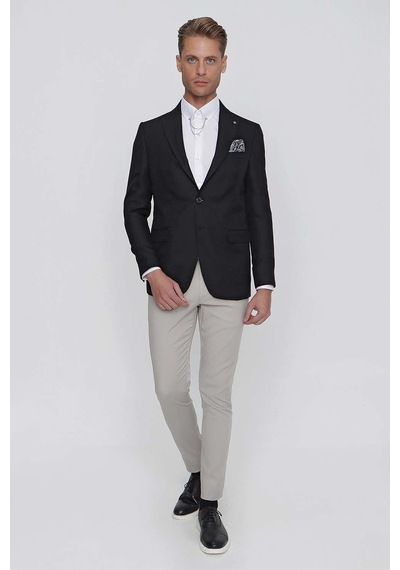 Efor C 630 Slim Fit Siyah Spor Ceket Siyah