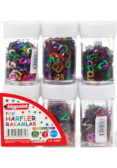 Elişi Harfler ve Rakamlar 12'Li Set