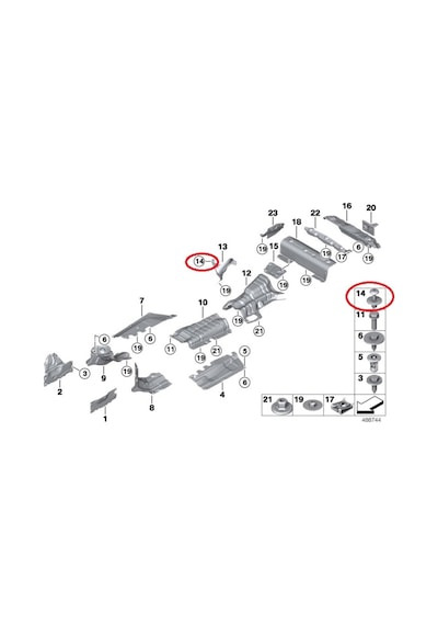 Bmw 3 - 5 Serisi Kaput Keçe Klipsi 10 Lu Yan Sanayi F10.F30.E39. 533629394