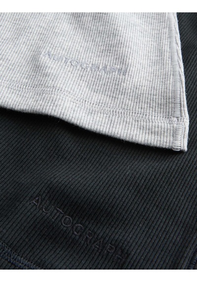 Marks & Spencer Regular Fit Kısa Kollu Premium Atlet T14001607a Siyah Mix