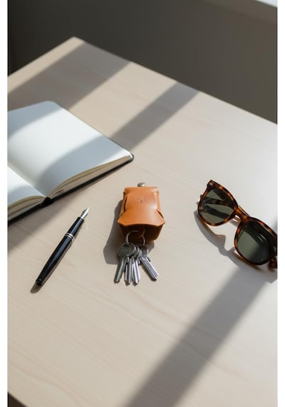 Oh Deer Leather Hakiki Deri Anahtarlık - Cüzdan Tipi Kapalı Tasarım