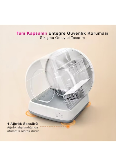 UBPet C10 Pro Kameralı Akıllı Kedi Tuvaleti App Kontrol Akıllı Sensörler Sessiz Çalışma - Koku UBPet C10 Pro Kameralı Akıllı Kedi Tuvaleti App Kontrol Akıllı Sensörler Sessiz Çalışma - Koku