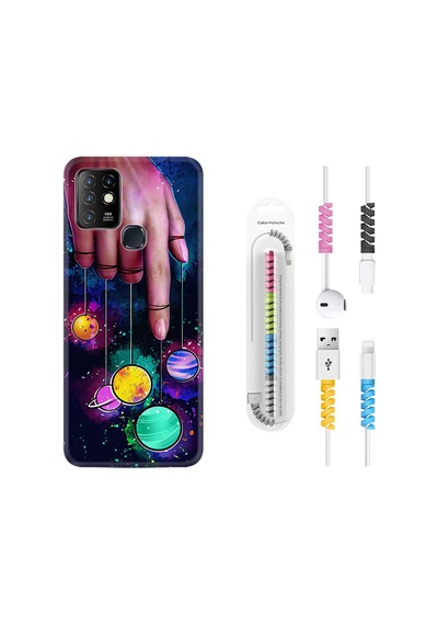 Infinix Hot 9 Kılıf Kablo Koruyuculu Finger Planet 1740