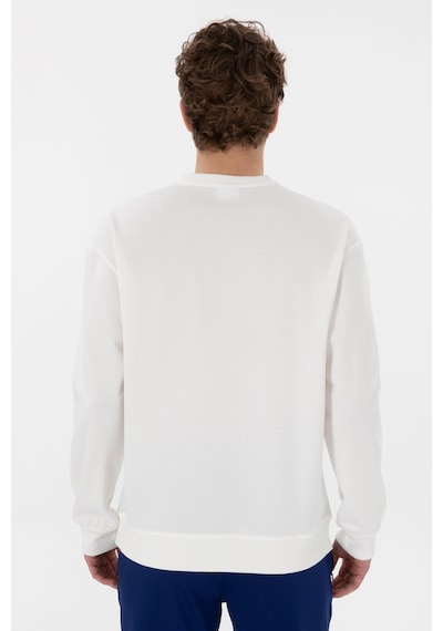 U.s. Polo Assn. Erkek Ekru Sweatshirt 50300048-vr184 Off Whıte Beyaz U.s. Polo Assn. Erkek Ekru Sweatshirt 50300048-vr184 Off Whıte Beyaz