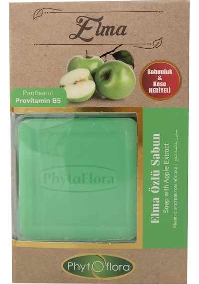 Phytoflora Elma Özlü Sabun 125 G + Sabunluk + Kese