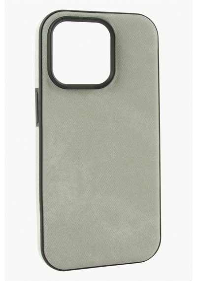 Apple iPhone Uyumlu 12/12 Pro Nubuk Lüx Velvet Silikon Kılıf Gri