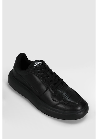 Lufian Mateas Erkek Deri Sneaker Ayakkabı Siyah Siyah 112230251100100 Siyah