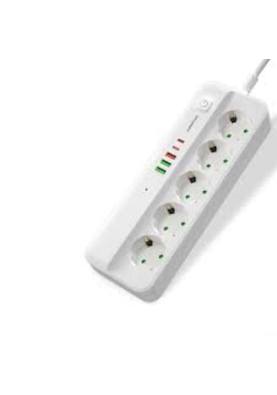 Polosmart Mp21 Akım Korumalı 5'li Priz 3 Usb 2 Typc-c