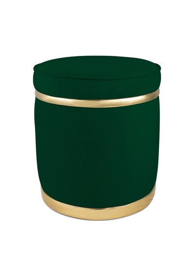 Zerafet Gold Kaplama Luxery Puf-yeşil Babyface Kumaş Pofuduk Oturma Pufu&makyaj Pufu&bench