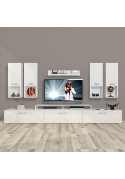 Decoraktiv Ekoflex 8da Slm Tv Ünitesi Tv Sehpası Beyaz