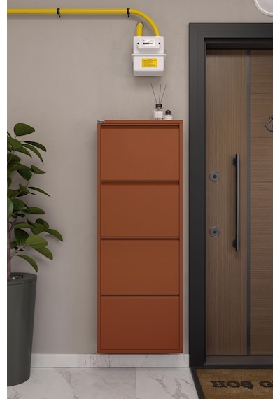 Ceha 4'lü Metal Ayakkabılık - Taba K.AYK-4/P8004