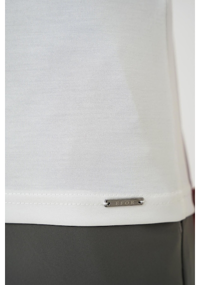 Efor Comfort Fit Polo Yaka Modal Karışım Kısa Kol Casual Ekru Tişört Ts 903 Ekru