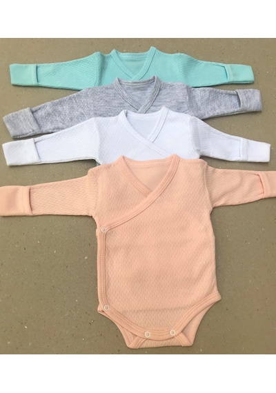 Özdemirli Bebe Özdemirlitekstil Bebelino Çıtçıtlı Badi Kruvaze (4 Lü Paket) (456579123) Çok Renkli