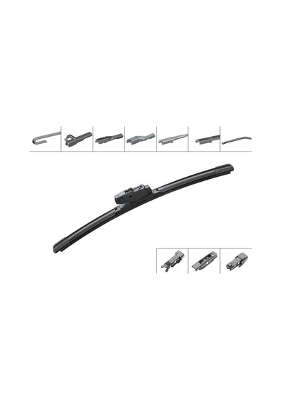 Silecek - 356 - Süpürgesi Aeroeco Muz Tipi 350mm Unıversal 4 - Spt-gld - Aparatlı Ae340