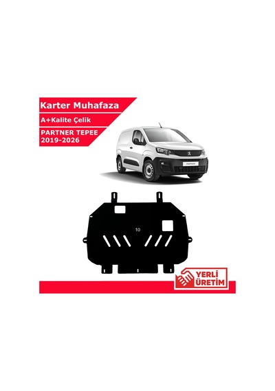 Peugeot Partner Tepee 2019-2026 Çelik Karter Muhafaza Çelik Koruma Sacı A+ Kalite Yerli Üretim