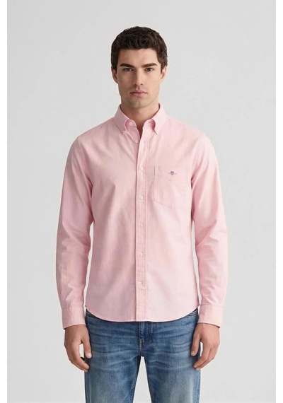 Gant Erkek Pembe Regular Fit Logolu Gömlek-14694