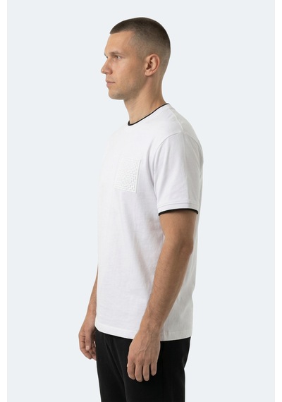 Slazenger Zavıer Erkek Pamuklu Beyaz Tişört
