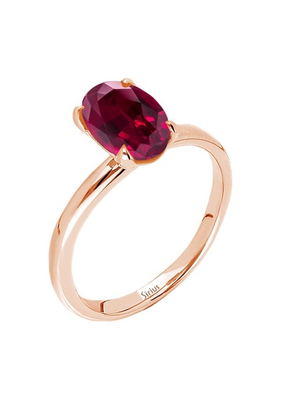 Sirius Oval Kesim Pembe Turmalin Tektaş Yüzük 0831R0018