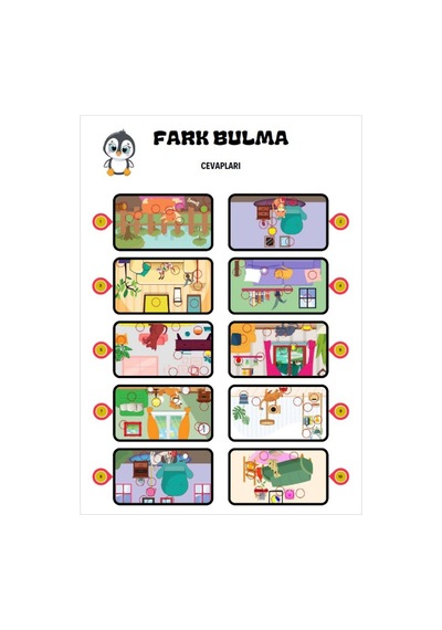 Çocuklara Fark Bulma Kitabı Tam Sayfa
