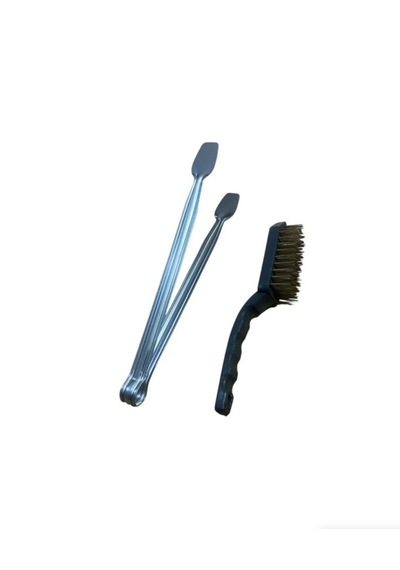 Mangal Set 4'lü Barbekü Maşası-plastik Yelpaze,tel Fırça,ateşş Küreği Küçük Boy