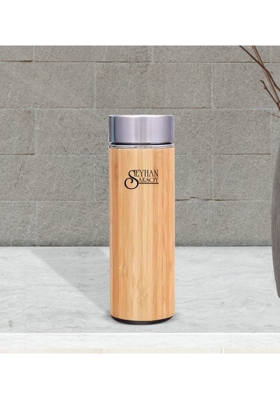Kişiye Özel 5316 Bambu Çelik Termos 500Ml