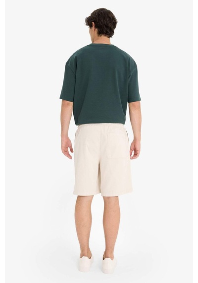 DeFacto Baggy Fit Beli Bağcıklı Bermuda Şort E1047AX25SMGR492