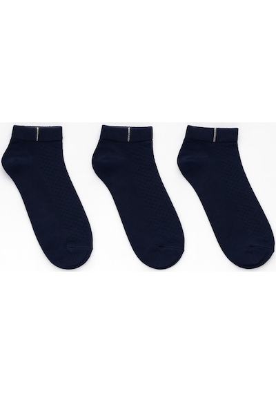 Plus Scorpion Erkek Pamuklu Sneaker Çorap 3 Lü Paket 40-44 Numara Mavi / Gri / Yeşil Nefes Alabilir Spor Ve Günlük Kullanım Mavi