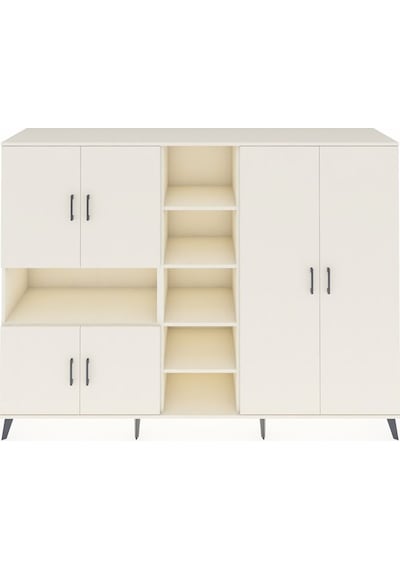 Hyperion Dolap 13 Raflı 6 Kapaklı 220x44x163 Aytaşı-aytaşı Aytaşı-aytaşı