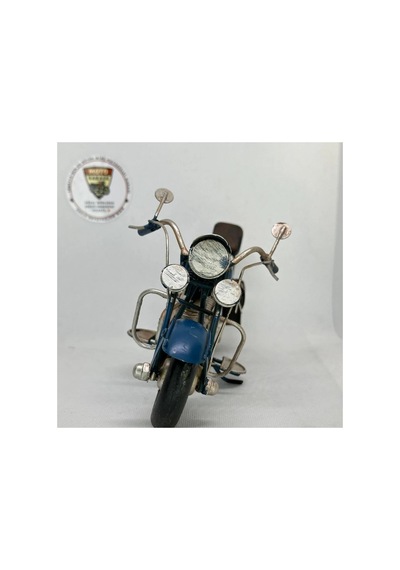 El Yapımı Lacivert &amp Siyah Sissy Barlı Chopper Metal Motosiklet Biblosu Retro Cruiser Figür