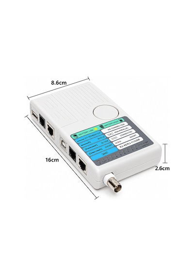 Profesyonel 4 İn 1 Rj45 Rj11 Usb Bnc Kablo Test Cihazı