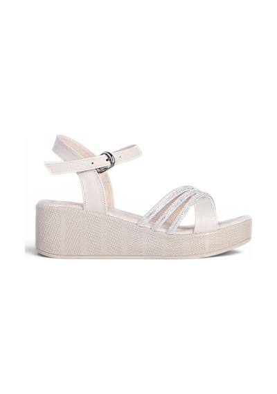 Ayakcenter Byn Ayışığı By33 Krem Kadın 7 Cm Topuklu Sandalet