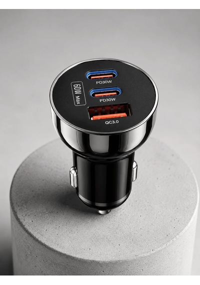 Lb 12v 24v Uyumlu 60w Araç İçi Şarj Adaptörü Çoklu Hızlı Şarj Cihazı