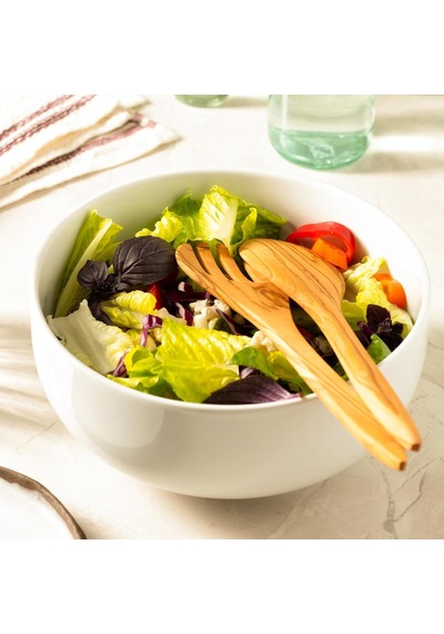 Zeytin Ağacı El Yapımı 4 Parça Mutfak Seti, Ahşap Kaşık, Çatal, Spatula, Delikli Spatula 30 Cm Diğer