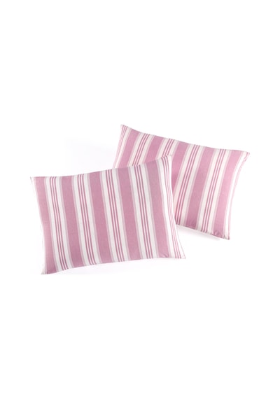 Eponj Home Sport Çizgili 2li Yastık Kılıfı Soft Line Bordo Bordo