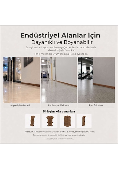 Esquero Kablo Kanallı PVC Süpürgelik 250 cm, Açılabilir Kapaklı, Bodur, ESQ611