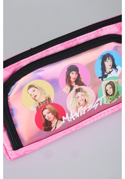 X Dekomus Lisanslı Manifest Toz Pembe Collection Kalem Çantası Altın