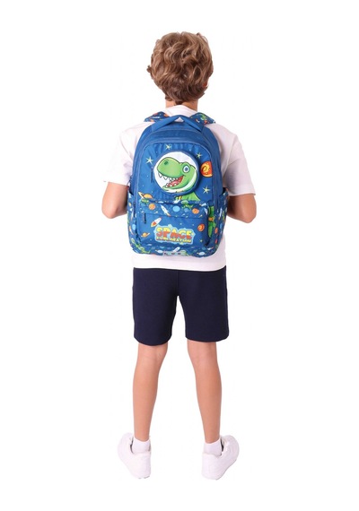 Kaukko Toys Erkek Çocuk 3d Dinazor Şekilli İlkokul Ve Günlük Sırt Çantası - Lacivert - L5252 Lacivert